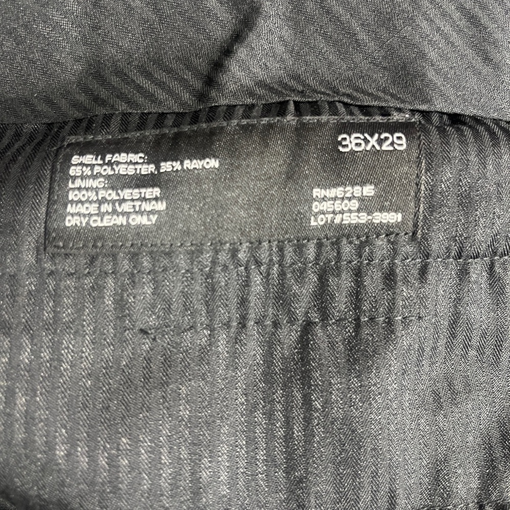 Black Pinstripe dress Pants / Slacks 36x29